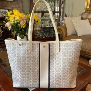 Tory Burch Gemini Link Coated Canvas Tote